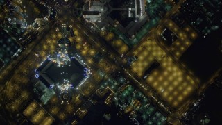 4K aerial stock footage of a bird's eye view of Las Vegas Boulevard, Nevada Night Aerial Stock Footage | DCA03_100