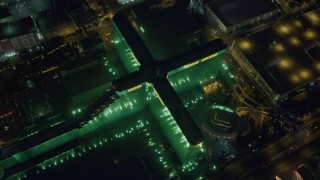 4K aerial stock footage of orbiting MGM Grand, Las Vegas, Nevada Night Aerial Stock Footage | DCA03_137