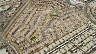 4K aerial stock footage flying over suburb in East Las Vegas, Nevada Aerial Stock Footage | DCA04_002