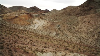 4K aerial stock footage of flying over a desert slope in Hiller Mountains, Nevada Aerial Stock Footage | DCA04_074