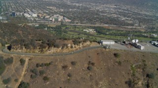 DCA05_009 - 4K aerial stock footage of Hollywood Hills, Hollywood Sign, Forest Lawn Memorial Park, Los Angeles, California