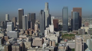 4K aerial stock footage of Gas Company Tower, US Bank Tower, Downtown Los Angeles, California Aerial Stock Footage | DCA05_032