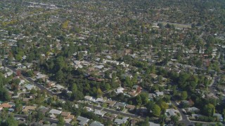 4K aerial stock footage tilt to residential neighborhood, West Hills, California Aerial Stock Footage | DCA05_157