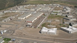 4K aerial stock footage orbit a prison complex in Otay Mesa, California Aerial Stock Footage | DCA08_105E