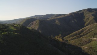 5K aerial stock footage approach green Santa Monica Mountains in California Aerial Stock Footage | DCLA_165