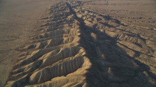 Geological Faultlines Aerial Stock Footage