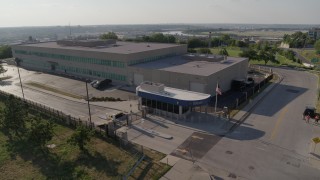 5.7K aerial stock footage of orbiting an FBI office building in Kansas City, Missouri Aerial Stock Footage | DX0001_001316