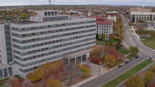 5.7K aerial stock footage of a government office building in Saint Paul, Minnesota Aerial Stock Footage | DX0001_002425