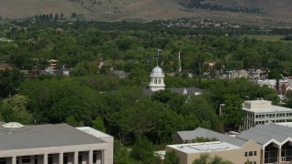 5.7K aerial stock footage of a view of the Nevada State Capitol dome in Carson City, Nevada Aerial Stock Footage | DX0001_007_006