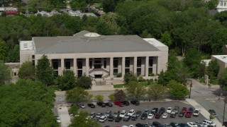 DX0001_007_010 - 5.7K aerial stock footage of flying by the Supreme Court of Nevada in Carson City, Nevada