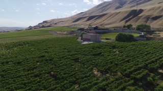 5.7K aerial stock footage of an approach to the Maryhill Winery and amphitheater in Goldendale, Washington Aerial Stock Footage | DX0001_018_018