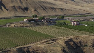 5.7K aerial stock footage of a stationary view of the Maryhill Winery in Goldendale, Washington Aerial Stock Footage | DX0001_018_032