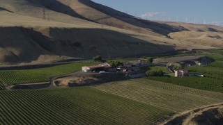 5.7K aerial stock footage of the Maryhill Winery and amphitheater in Goldendale, Washington Aerial Stock Footage | DX0001_019_023