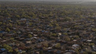 5.7K aerial stock footage of orbiting urban neighborhoods in Albuquerque, New Mexico Aerial Stock Footage | DX0002_122_011