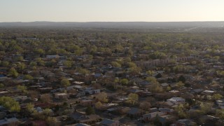 5.7K aerial stock footage of a wide orbit of urban neighborhoods in Albuquerque, New Mexico Aerial Stock Footage | DX0002_122_012