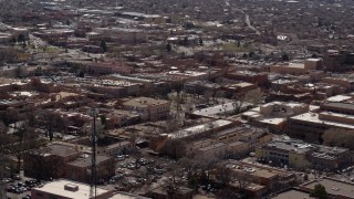 5.7K aerial stock footage orbiting the city's downtown area, Santa Fe, New Mexico Aerial Stock Footage | DX0002_129_029