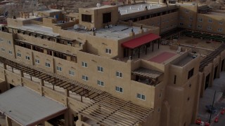 DX0002_131_037 - 5.7K aerial stock footage approach and orbit the Eldorado Hotel & Spa hotel, Santa Fe, New Mexico