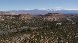 5.7K aerial stock footage of a view of desert mesas in New Mexico Aerial Stock Footage | DX0002_133_003