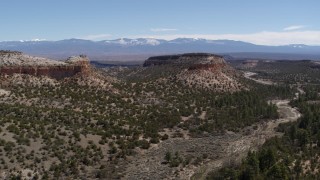 5.7K aerial stock footage of slowly passing a desert mesa in New Mexico Aerial Stock Footage | DX0002_133_004