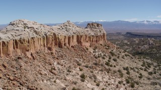 5.7K aerial stock footage of slowly approaching the top of a desert mesa in New Mexico Aerial Stock Footage | DX0002_133_011