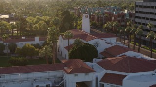 5.7K aerial stock footage of orbiting a church in Phoenix, Arizona Aerial Stock Footage | DX0002_138_041