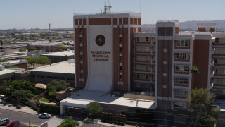 5.7K aerial stock footage of orbiting the Maricopa Medical Center in Phoenix, Arizona Aerial Stock Footage | DX0002_140_017