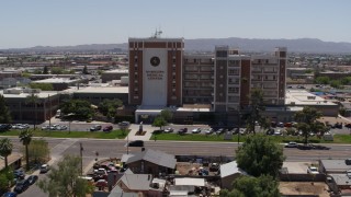 5.7K aerial stock footage orbit the Maricopa Medical Center and then fly away, Phoenix, Arizona Aerial Stock Footage | DX0002_140_018