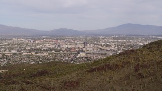 5.7K aerial stock footage the city of Tucson seen from Sentinel Peak, Arizona Aerial Stock Footage | DX0002_145_011