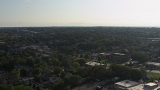 5.7K aerial stock footage of a wide view of suburban neighborhoods in Omaha, Nebraska Aerial Stock Footage | DX0002_170_030