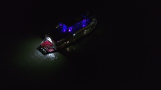 5.7K aerial stock footage of a bird's eye view of a steamboat sailing on the Mississippi River, Memphis, Tennessee Aerial Stock Footage | DX0002_182_024