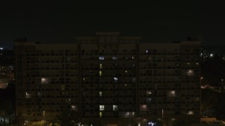 5.7K aerial stock footage orbit an office building at nighttime, Memphis, Tennessee Aerial Stock Footage | DX0002_188_045