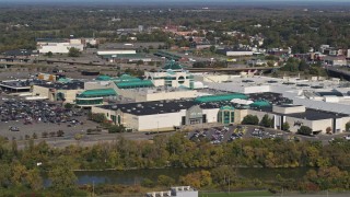 5.7K aerial stock footage of orbiting a shopping mall in Syracuse, New York Aerial Stock Footage | DX0002_211_028