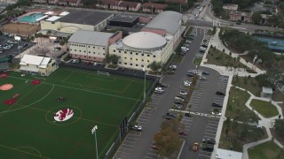 5.7K aerial stock footage of the Tampa Preparatory School campus, Tampa, Florida Aerial Stock Footage | DX0003_231_037