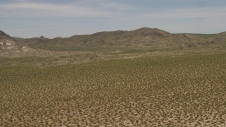 4K aerial stock footage fly over Mojave Desert to approach Dead Mountains Wilderness Area in California Aerial Stock Footage | FG0001_000026