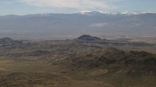 4K aerial stock footage of San Bernardino Mountains and Mojave Desert mountains, San Bernardino County, California Aerial Stock Footage | FG0001_000118