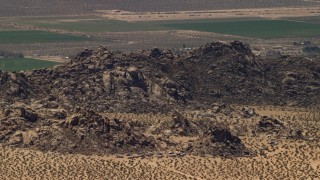 4K aerial stock footage of the Cougar Buttes in the Mojave Desert, San Bernardino County, California Aerial Stock Footage | FG0001_000119