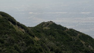 4K aerial stock footage of a green mountain in the San Bernardino Mountains of California Aerial Stock Footage | FG0001_000135