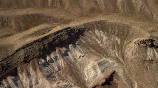 4K aerial stock footage of a bird's eye view of hills in the Nevada Desert Aerial Stock Footage | FG0001_000267