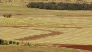 HD stock footage aerial video of Oklahoma farmland Aerial Stock Footage | HDA12_111