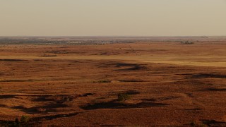 HD stock footage aerial video of fields and countryside at sunset in Oklahoma Aerial Stock Footage | HDA12_131