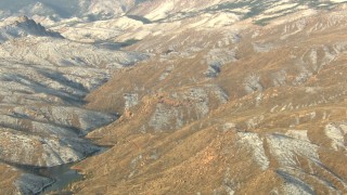 HD stock footage aerial video tilt up slopes to top of ridge in the Rocky Mountains, Colorado Aerial Stock Footage | HDA13_293