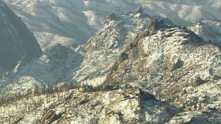 HD stock footage aerial video of snow-dusted ridges in the Rocky Mountains, Colorado Aerial Stock Footage | HDA13_297