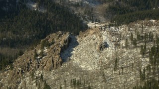 HD stock footage aerial video tilt from a ridge to reveal slopes in the Rocky Mountains, Colorado Aerial Stock Footage | HDA13_326