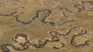 HD stock footage aerial video of two rivers in a valley, Colorado Aerial Stock Footage | HDA13_328