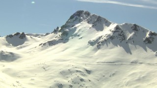 HD stock footage aerial video approach a peak in the Rocky Mountains, Colorado Aerial Stock Footage | HDA13_356