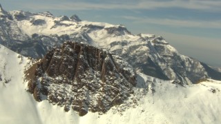 HD stock footage aerial video flyby snowy mountain ridges in the Rocky Mountains, Colorado  Aerial Stock Footage | HDA13_377