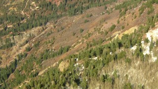 HD aerial stock footage video tilt to bird's eye view of a mountain slope, Rocky Mountains, Colorado Aerial Stock Footage | HDA13_380