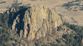 HD stock footage aerial video of the stony summit of a peak in the Rocky Mountains, Colorado Aerial Stock Footage | HDA13_471