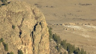 HD stock footage aerial video of a close-up of a steep summit of a peak in the Rocky Mountains, Colorado Aerial Stock Footage | HDA13_471_01