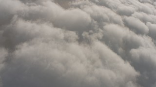 4K stock footage aerial video of reverse view of clouds over Southern California Aerial Stock Footage | WA001_003